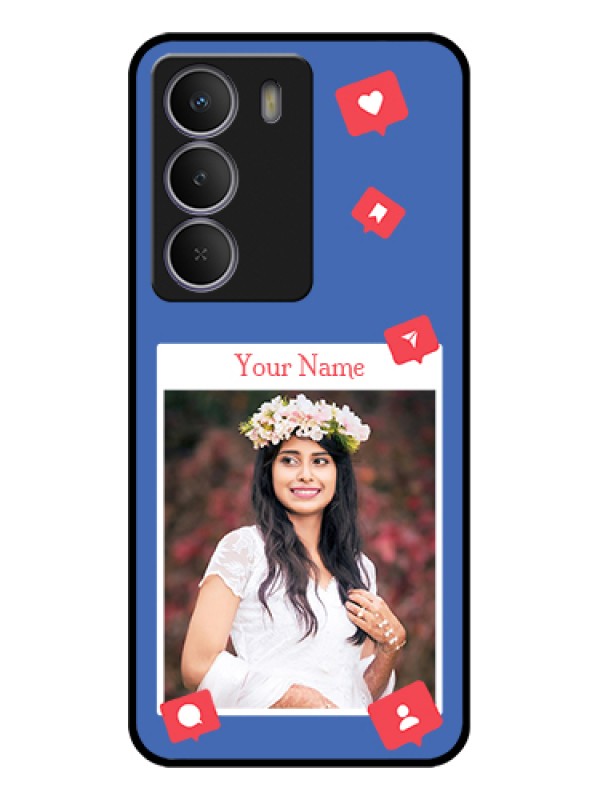 Custom Realme P3 Lite 5G Custom Glass Phone Case - Like Share And Comment Design