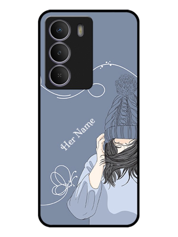 Custom Realme P3 Lite 5G Custom Glass Phone Case - Girl In Winter Outfit Design