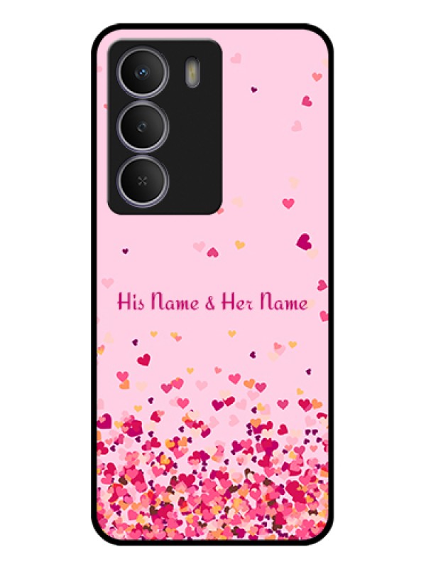 Custom Realme P3 Lite 5G Custom Glass Phone Case - Floating Hearts Design