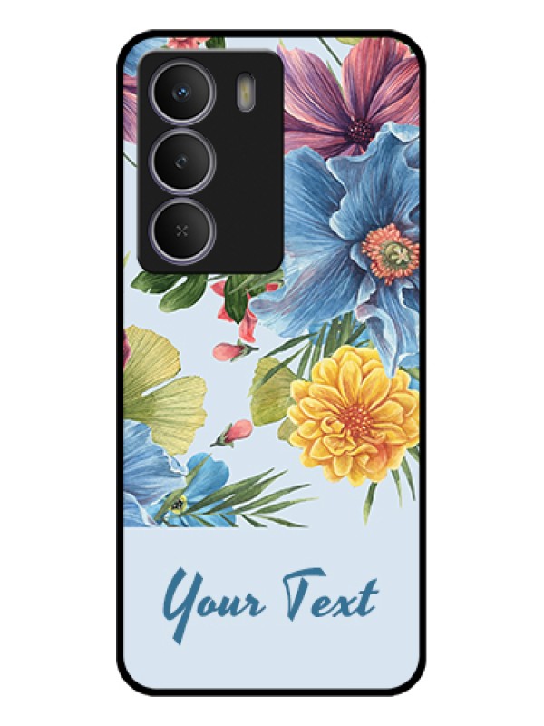 Custom Realme P3 Lite 5G Custom Glass Phone Case - Stunning Watercolored Flowers Painting Design