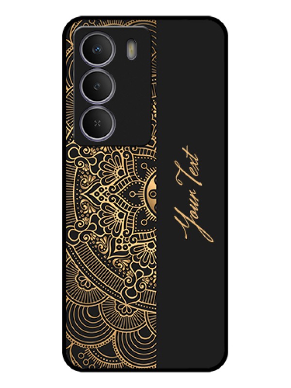Custom Realme P3 Lite 5G Custom Glass Phone Case - Mandala Art With Custom Text Design