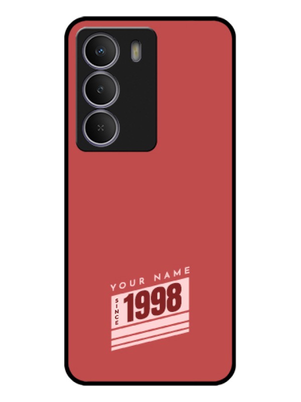 Custom Realme P3 Lite 5G Custom Glass Phone Case - Red Custom Year Of Birth Design