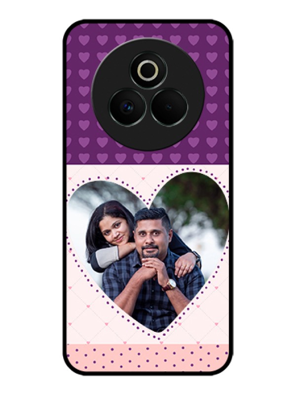 Custom Realme P3 Pro 5G Custom Glass Phone Case - Violet Love Dots Design