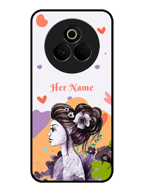 Custom Realme P3 Pro 5G Custom Glass Phone Case - Woman And Nature Design