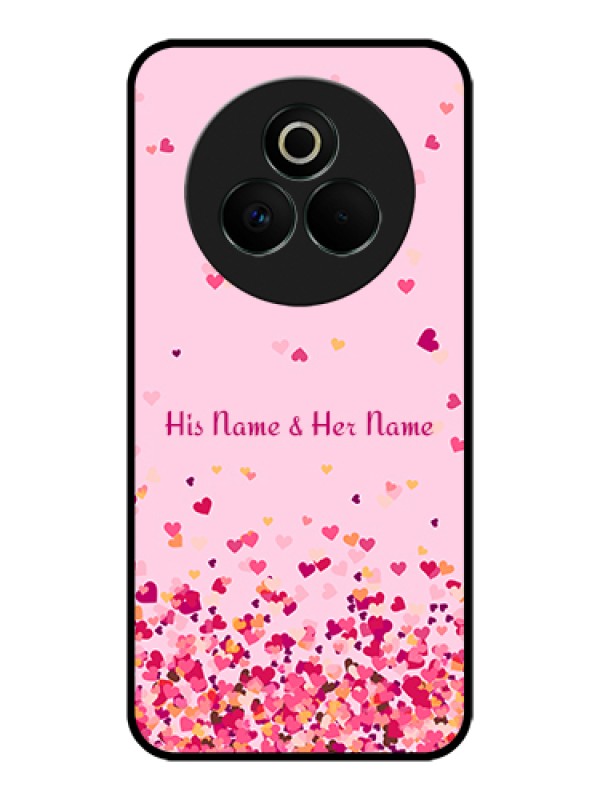 Custom Realme P3 Pro 5G Custom Glass Phone Case - Floating Hearts Design