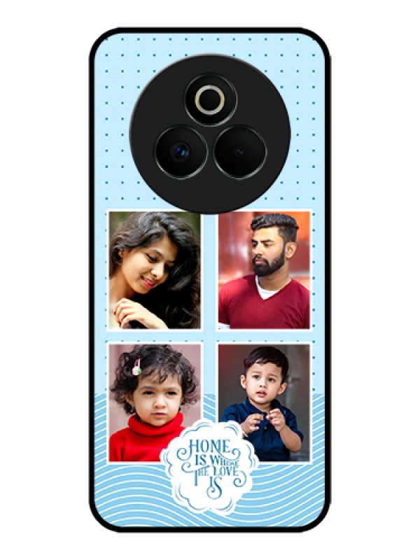 Custom Realme P3 Pro 5G Custom Glass Phone Case - Cute Love Quote With 4 Pic Upload Design