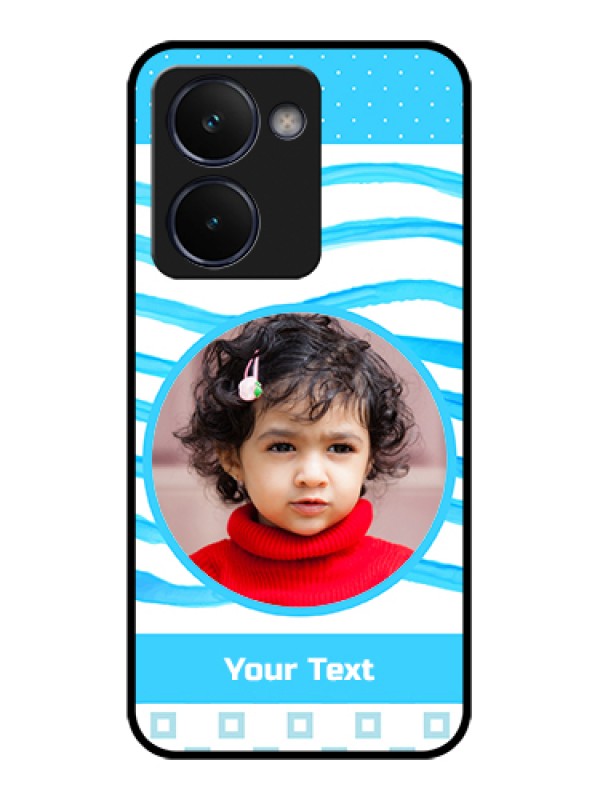 Custom Realme P3 Ultra 5G Custom Glass Phone Case - Simple Blue Case Design
