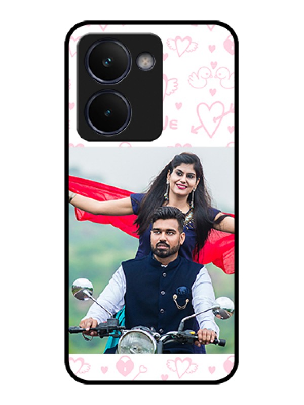Custom Realme P3 Ultra 5G Custom Glass Phone Case - Pink Flying Heart Design