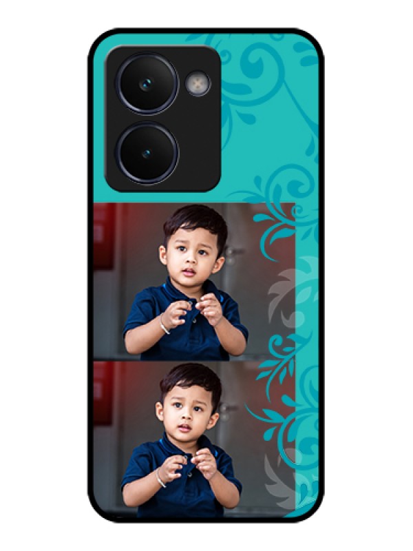 Custom Realme P3 Ultra 5G Custom Glass Phone Case - With Photo And Green Floral Design