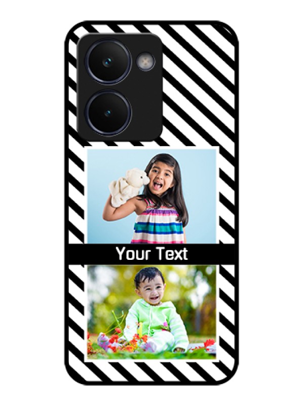 Custom Realme P3 Ultra 5G Custom Glass Phone Case - Black And White Stripes Design