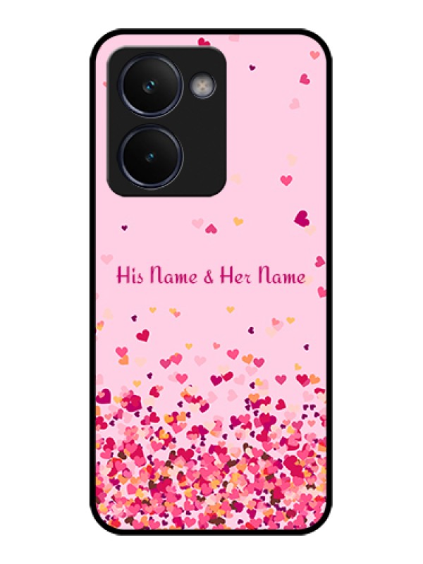 Custom Realme P3 Ultra 5G Custom Glass Phone Case - Floating Hearts Design