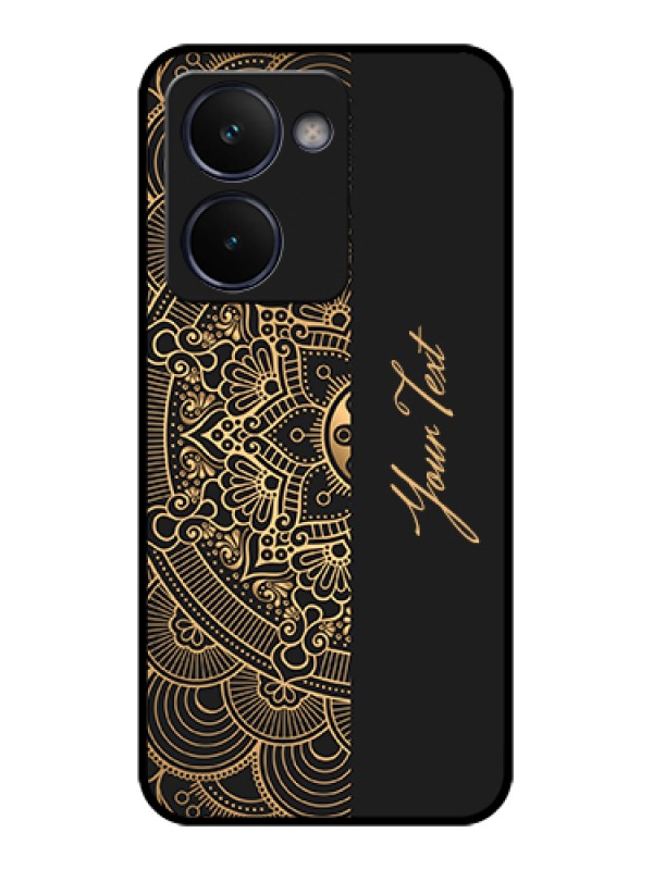 Custom Realme P3 Ultra 5G Custom Glass Phone Case - Mandala Art With Custom Text Design