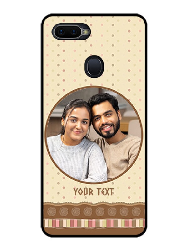 Custom Realme U1 Custom Glass Mobile Case  - Brown Dotted Mobile Case Design