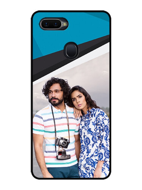 Custom Realme U1 Photo Printing on Glass Case  - Simple Pattern Photo Upload Design