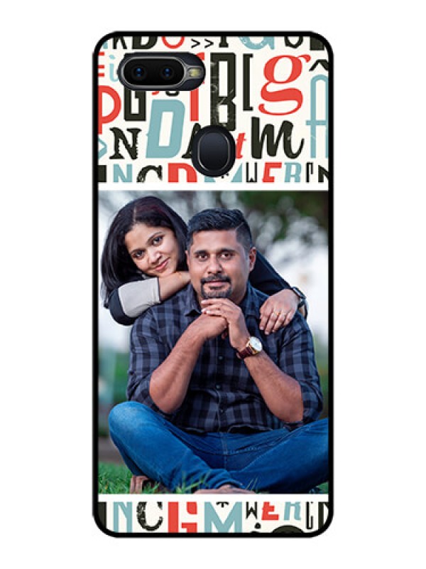 Custom Realme U1 Personalized Glass Phone Case  - Alphabet Design