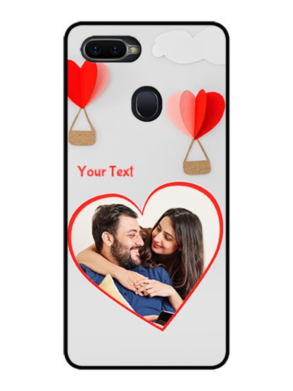 Custom Realme U1 Custom Glass Mobile Case  - Parachute Love Design