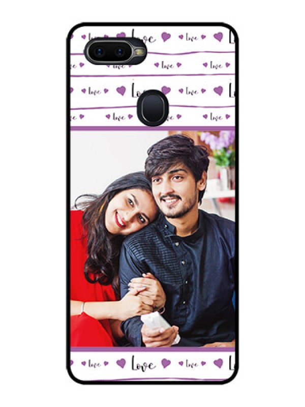 Custom Realme U1 Custom Glass Mobile Case  - Couples Heart Design