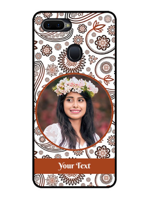 Custom Realme U1 Custom Glass Mobile Case  - Abstract Floral Design 