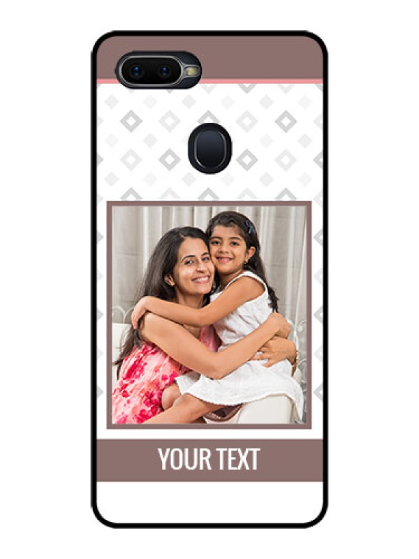 Custom Realme U1 Photo Printing on Glass Case  - Simple Diamond Design