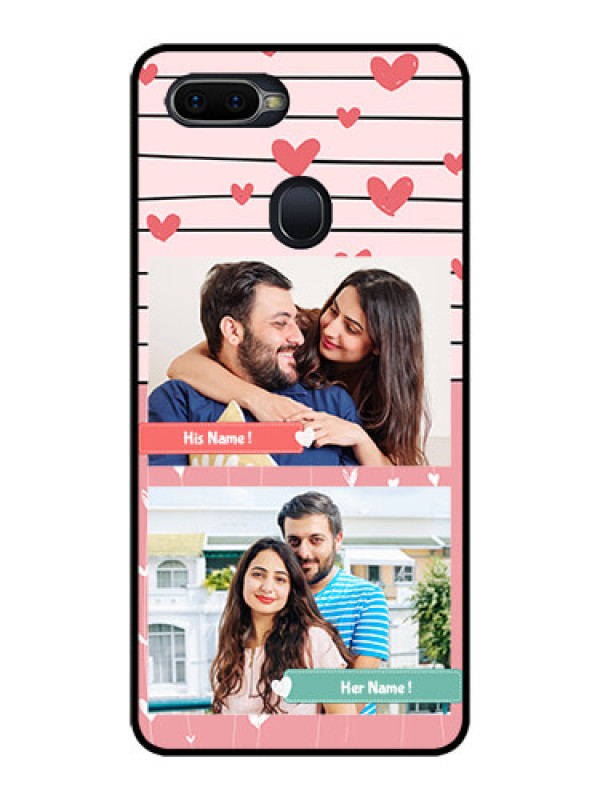 Custom Realme U1 Custom Glass Mobile Case  - Photo with Heart Design