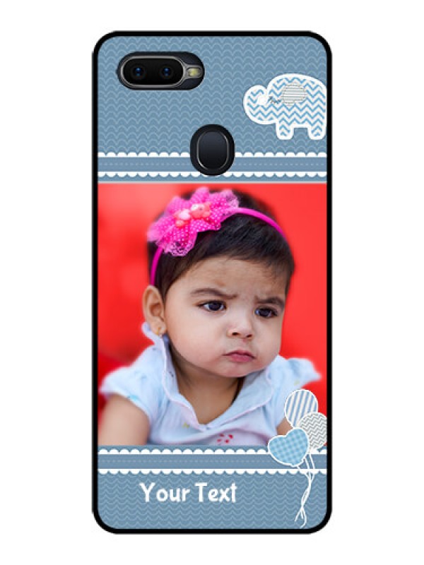 Custom Realme U1 Photo Printing on Glass Case  - with Kids Pattern Design