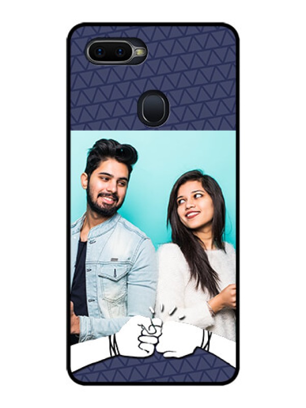 Custom Realme U1 Photo Printing on Glass Case  - with Best Friends Design  