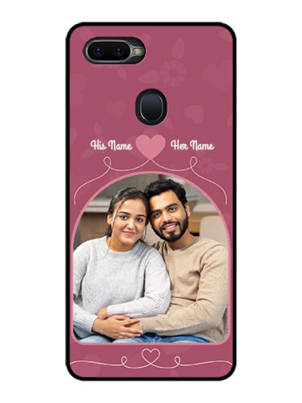 Custom Realme U1 Photo Printing on Glass Case  - Love Floral Design