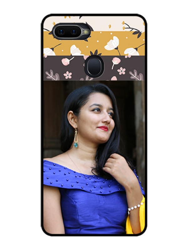 Custom Realme U1 Custom Glass Phone Case  - Stylish Floral Design