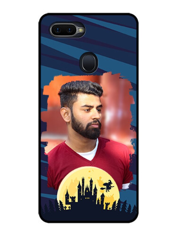 Custom Realme U1 Photo Printing on Glass Case  - Halloween Witch Design 
