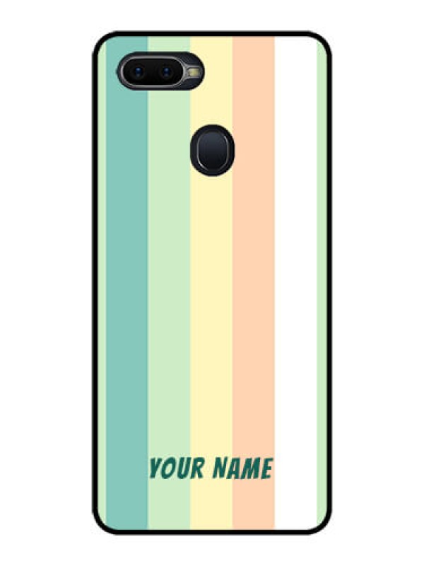 Custom Realme U1 Photo Printing on Glass Case - Multi-colour Stripes Design