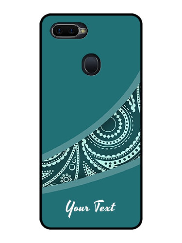 Custom Realme U1 Photo Printing on Glass Case - semi visible floral Design