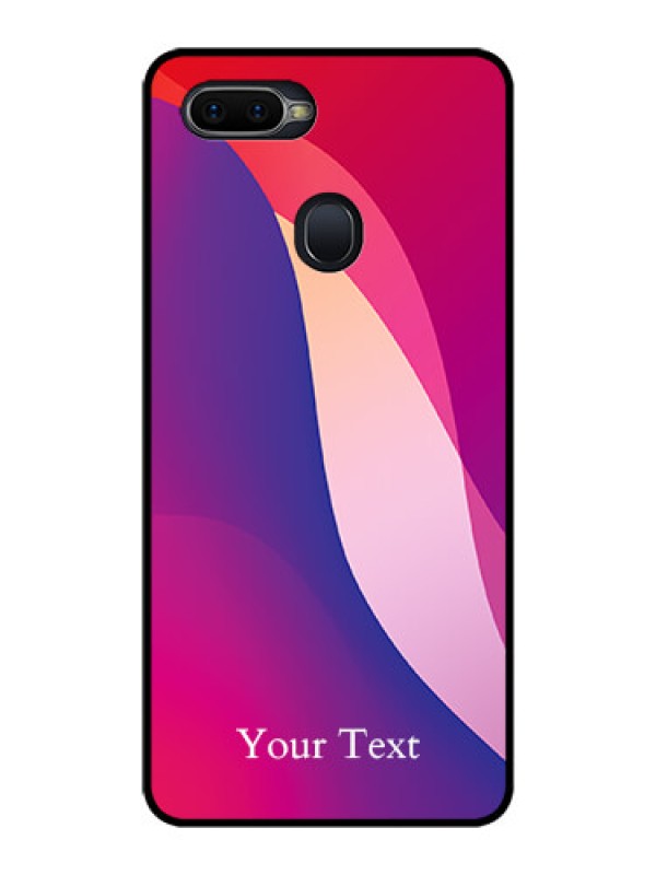 Custom Realme U1 Personalized Glass Phone Case - Digital abstract Overlap Design
