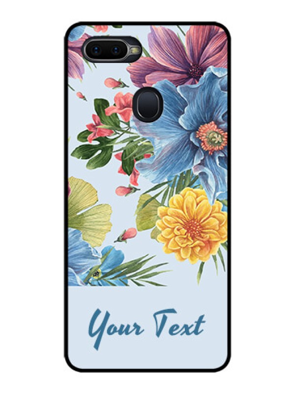 Custom Realme U1 Custom Glass Mobile Case - Stunning Watercolored Flowers Painting Design