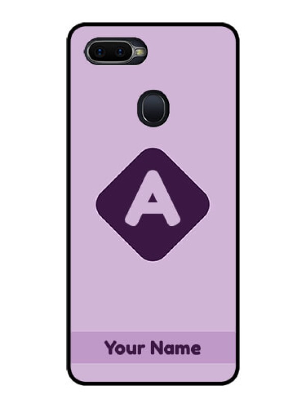Custom Realme U1 Custom Glass Mobile Case - Custom Letter in curved badge Design