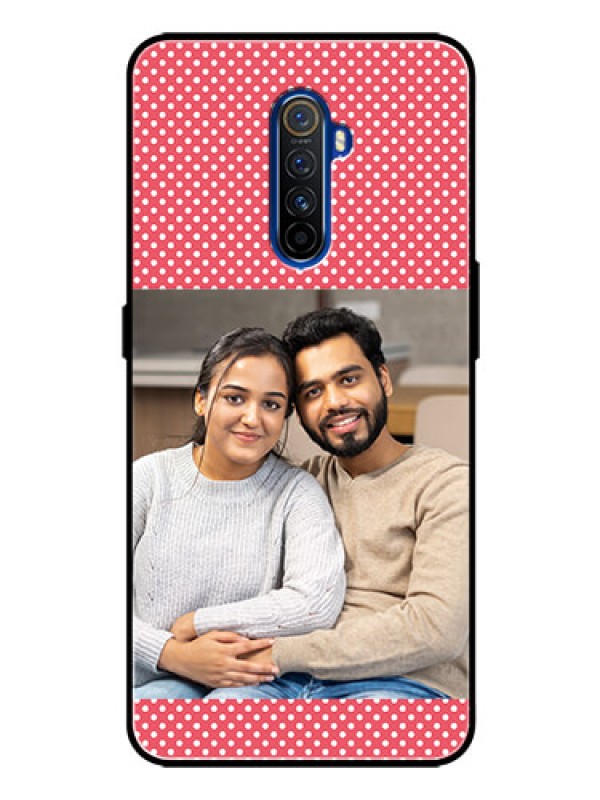 Custom Realme X2 Pro Custom Glass Phone Case  - White Dotted Design