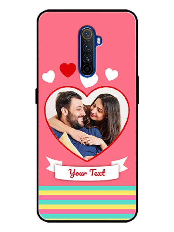 Custom Realme X2 Pro Photo Printing on Glass Case  - Love Doodle Design