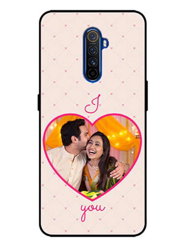 Custom Realme X2 Pro Custom Glass Mobile Case  - Heart Shape Design