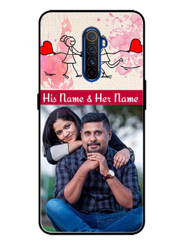 Custom Realme X2 Pro Photo Printing on Glass Case  - You and Me Case Design