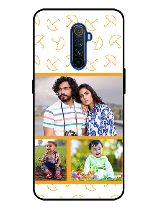 Custom Realme X2 Pro Custom Glass Mobile Case  - Yellow Pattern Design