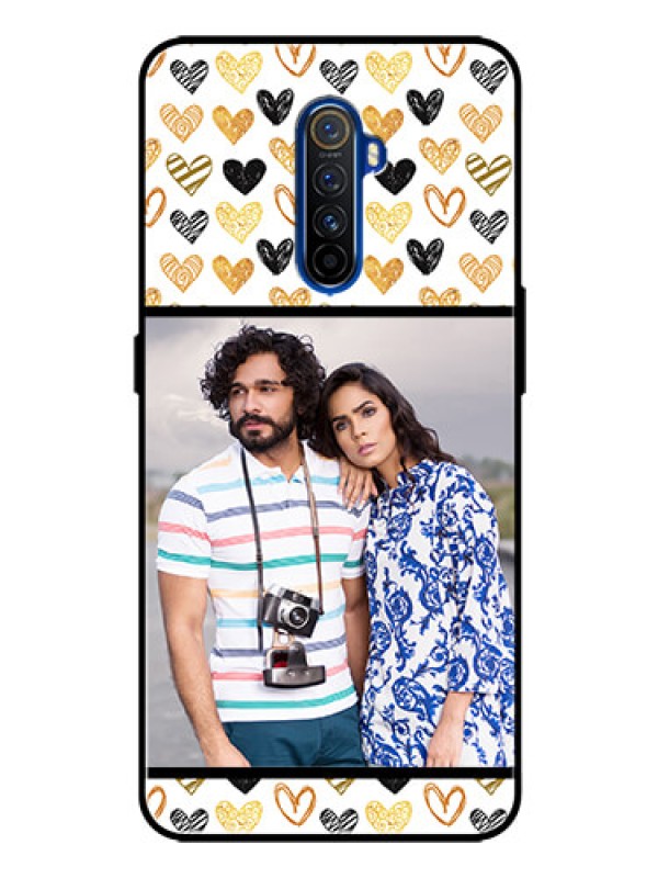 Custom Realme X2 Pro Photo Printing on Glass Case  - Love Symbol Design