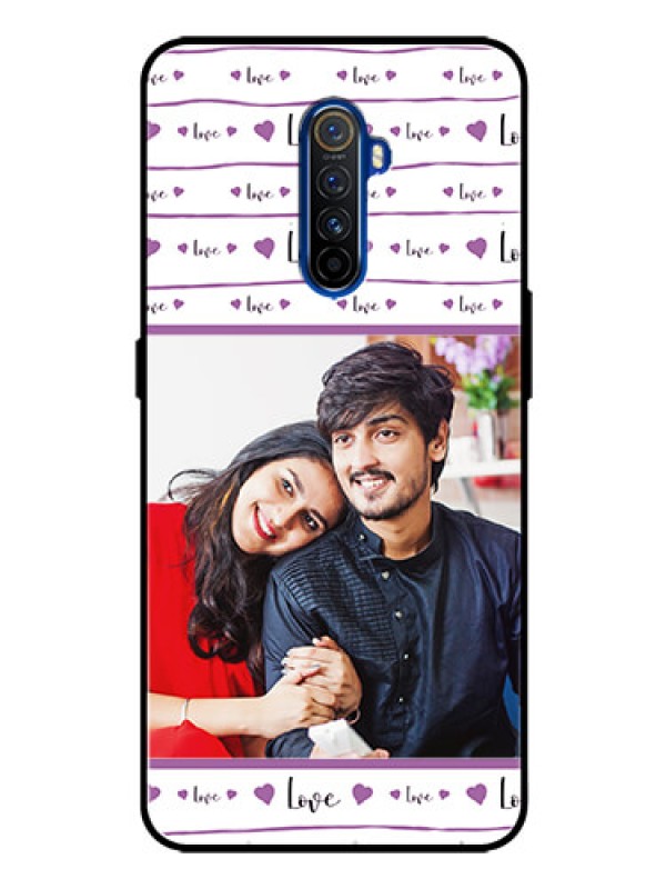 Custom Realme X2 Pro Custom Glass Mobile Case  - Couples Heart Design