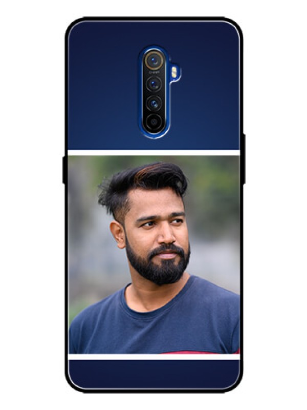 Custom Realme X2 Pro Personalized Glass Phone Case  - Simple Royal Blue Design