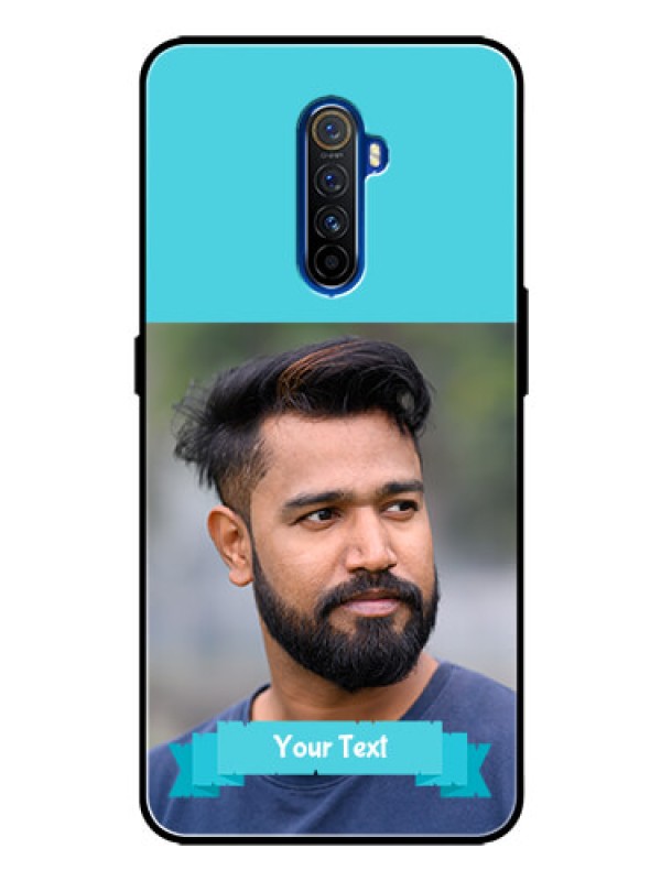 Custom Realme X2 Pro Personalized Glass Phone Case  - Simple Blue Color Design