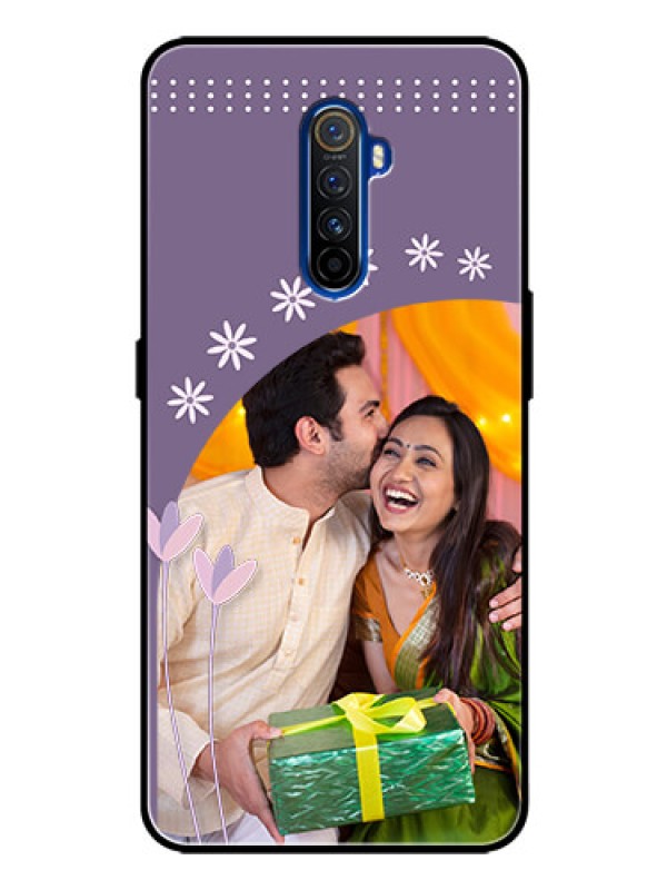 Custom Realme X2 Pro Custom Glass Mobile Case  - Lavender flowers design 