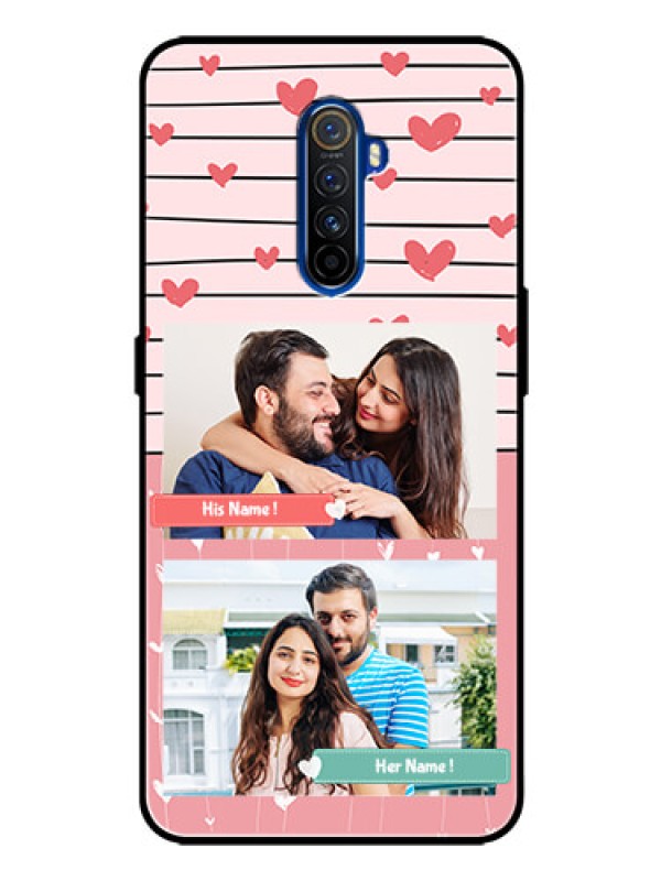 Custom Realme X2 Pro Custom Glass Mobile Case  - Photo with Heart Design
