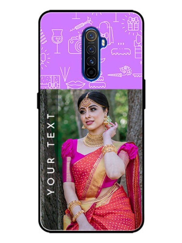 Custom Realme X2 Pro Custom Glass Mobile Case  - Birthday Icons Design
