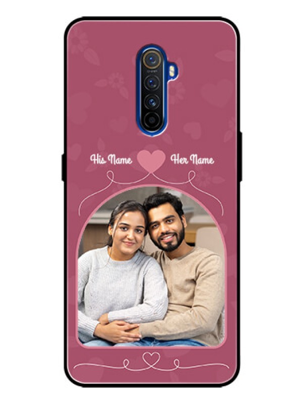 Custom Realme X2 Pro Photo Printing on Glass Case  - Love Floral Design