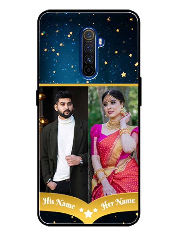 Custom Realme X2 Pro Custom Glass Phone Case  - Galaxy Stars Backdrop Design