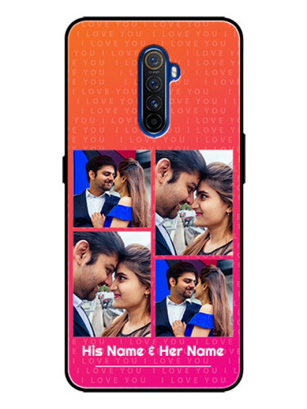 Custom Realme X2 Pro Custom Glass Phone Case  - I Love You Pink Design