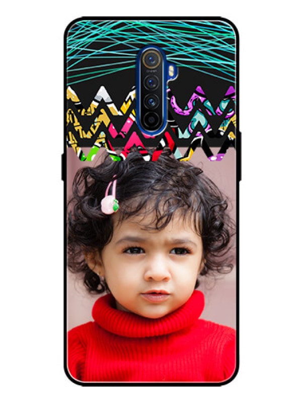 Custom Realme X2 Pro Personalized Glass Phone Case  - Neon Abstract Design